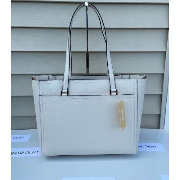Michael Kors tote maisie 3 in 1 large bag clutch & crossbody light cream multi